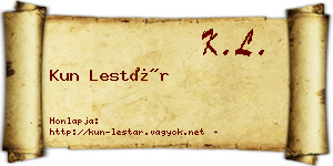 Kun Lestár névjegykártya